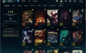 Conta ouro 4 com 3 skins e 42 champs