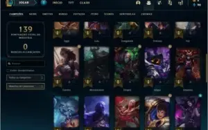 Conta ouro 4 com 3 skins e 42 champs