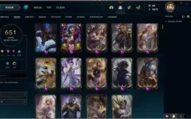 Conta lol - 651 skins - varias skins legado e prestigio