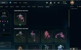 Conta lol - 651 skins - varias skins legado e prestigio