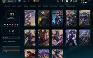 Conta de LOL criada em 2011- Skin Vitoriosa desde a season 2