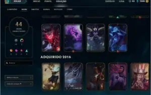 Conta GOLD 3 com varias skins - League of Legends