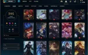 Conta prata 4 com 135 champs, 395 skins ( 6 Prestigios )