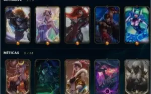 Conta de LOL, PLAT IV,  quase tods skins
