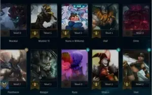 CONTA PLAT 1 75 PdL - 47% WR - 41 Campeões