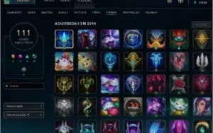Conta com 92 skins gold 3