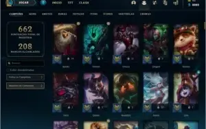 Conta ouro 3 com TODOS os champs e 102 skins