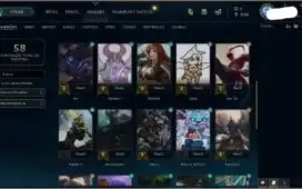 Conta prata 1, mmr Gold com várias skins no espólio