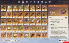 Genshin AR 55 - 110 tiros, pity 65 50/50, 3 T5, 2 armas T5
