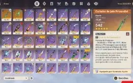 Genshin AR 55 - 110 tiros, pity 65 50/50, 3 T5, 2 armas T5