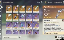 Conta Genshin AR58 com todas skins!!