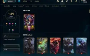 Conta platina 4 com TODOS os champs e 149 Skins