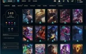 Conta platina 4 com TODOS os champs e 149 Skins