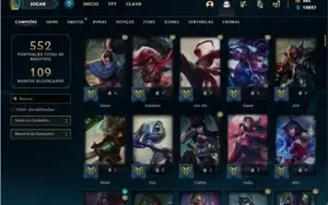 Conta platina 4 com TODOS os champs e 149 Skins