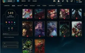 Conta platina 4 com TODOS os champs e 149 Skins