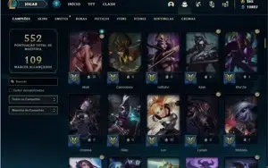Conta platina 4 com TODOS os champs e 149 Skins
