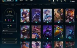 Conta platina 4 com TODOS os champs e 149 Skins