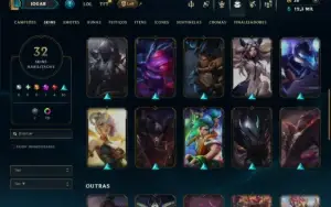 Prata 4 com 65 Champs e 32 Skins