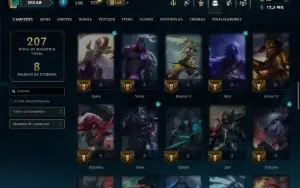 Prata 4 com 65 Champs e 32 Skins