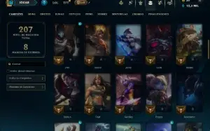 Prata 4 com 65 Champs e 32 Skins