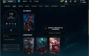 Conta ouro 1 com 10 skins e 34 champs + 710 RP ( MAIN ADC )