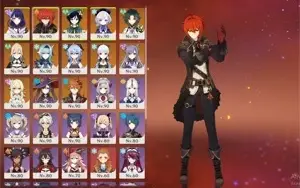 conta genshin impact AR57, 12 personagens 5 estrelas, 23 4 E