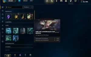 Conta Unranked com 20 Champs e 6 Fragmentos de Skins