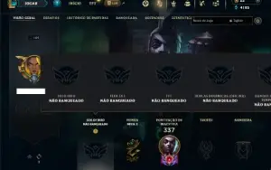 Unranked com 120 Champs e 199 Skins ( MID / TOP / JG )