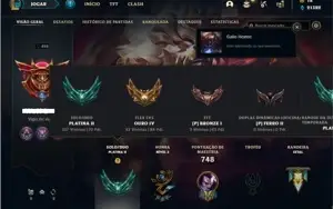 Conta platina 2 com TODOS os champs e 238 Skin + 5 Prestigio