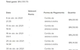 CONTA VALORANT OURO 1- TOP - R$1,352,00 + CHAMPIONS RARO