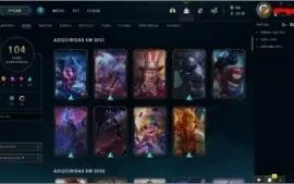 conta lol ouro 4 104 skins 141 champs