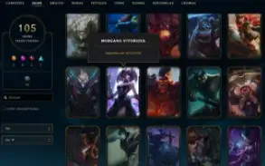 Conta League of Legends Full Acesso 133 champs107 Skins RARA