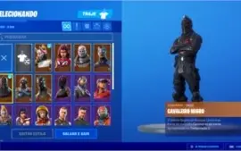 Conta Fortnite Cavaleiro Negro, Tubarão-Mako,Skin PS4 Menina