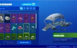 Conta Fortnite Cavaleiro Negro, Tubarão-Mako,Skin PS4 Menina