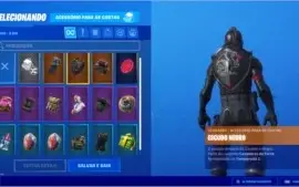 Conta Fortnite Cavaleiro Negro, Tubarão-Mako,Skin PS4 Menina