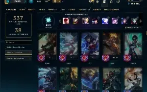 Unranked com TODOS os champs e 106 Skins ( TOP / MID / SUP )
