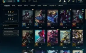 Conta bronze 2 com 14 skins e 48 champs