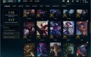 Conta bronze 2 com 14 skins e 48 champs