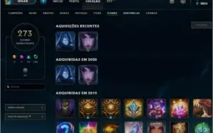 Conta League of Legends 870 Skins