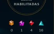 Conta LOL com 75 skins e 124 campeões