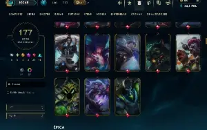 Ferro 2 com TODOS os Champs e 177 Skins ( Nivel  504 )