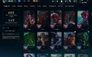 Ferro 2 com TODOS os Champs e 177 Skins ( Nivel  504 )