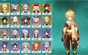 AR56 Eula c1 + pinhos, Zong C1, Ganyu + Ammos, klee+oração