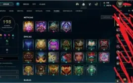 Conta de D4 Tds os campeoes + 3730,00 reais de skins + 80kEA