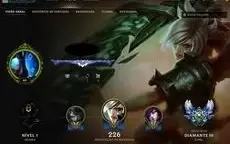 Conta no lol diamante 3 101 champs 134 skins