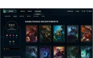 CONTA NA MD10, TODOS OS CHAMP, 241 SKIN.