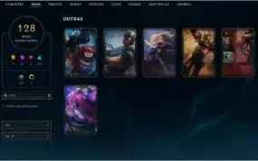 Conta de LOL season 2 com Rammus Rei e Riot Singed