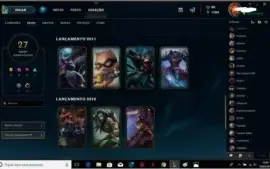 CONTA PLATINA LEAGUE OF LEGENDS