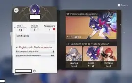 Conta nivel 28 com Seele, Bronya e Himeko - Honkai Star Rail