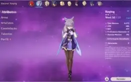 GENSHIN - DILUC E KEQING  LVL 50